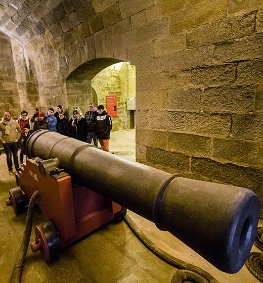 The cannons of the Château de Brest at the Musée National de la Marine